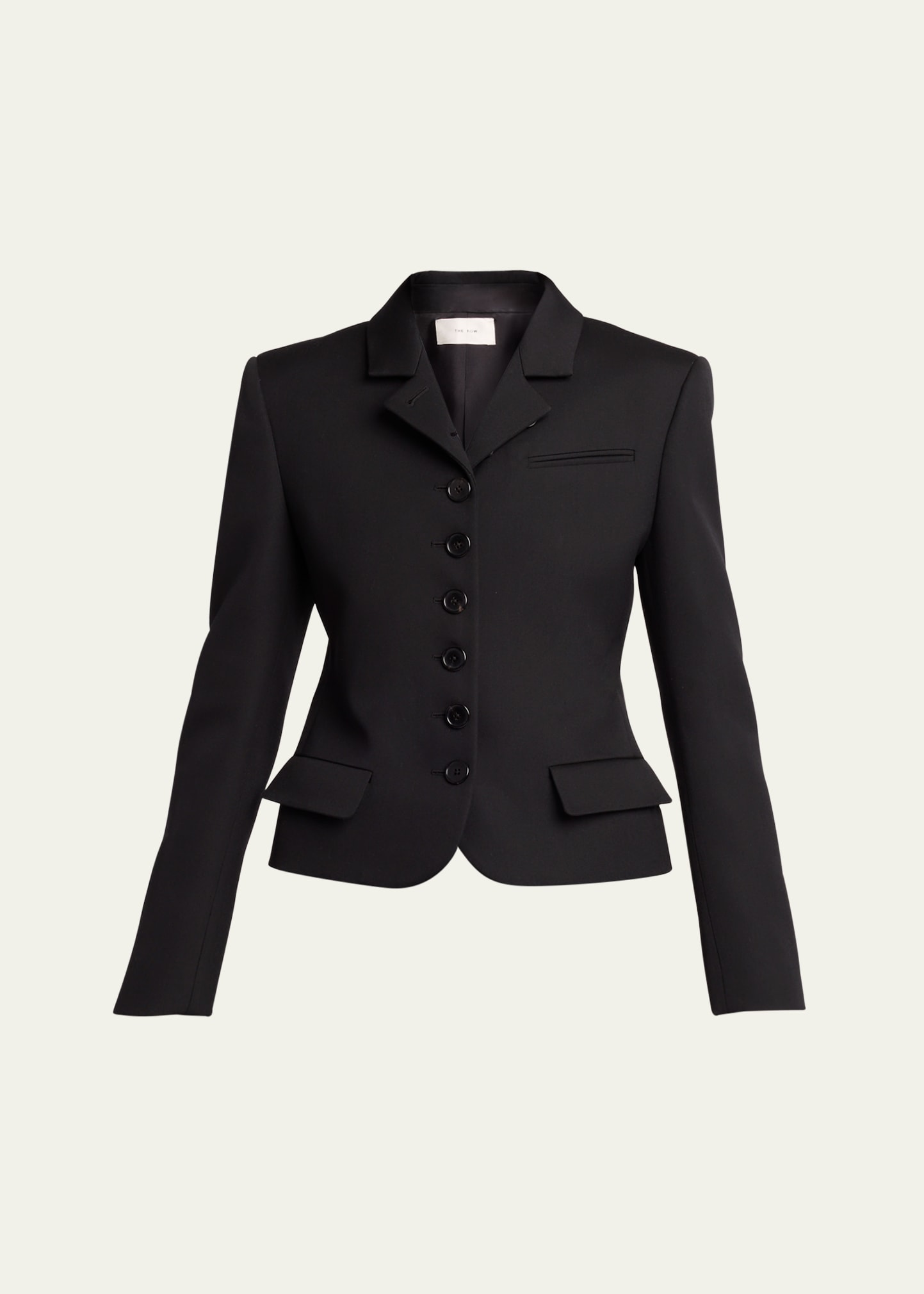 Shop The Row Fletcher Single-breasted Wool Jacket In Black