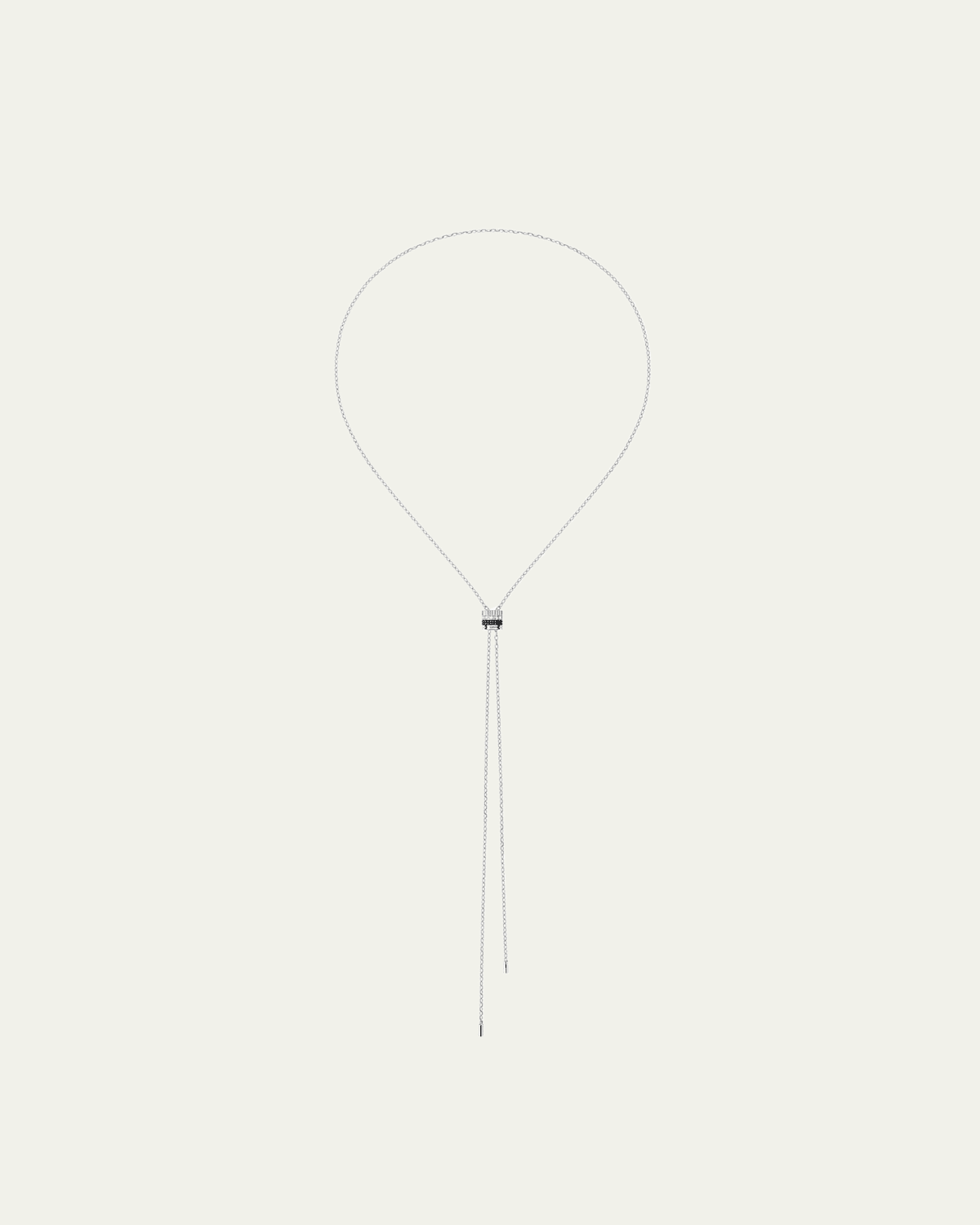 Quatre Black Edition Small 18K White Gold Tie Necklace