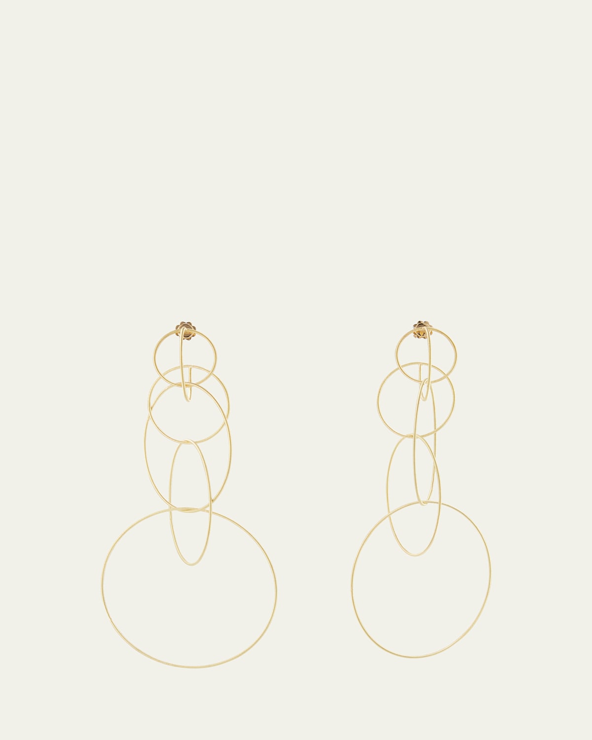 Waikiki 18K Yellow Gold Circle Drop Earrings
