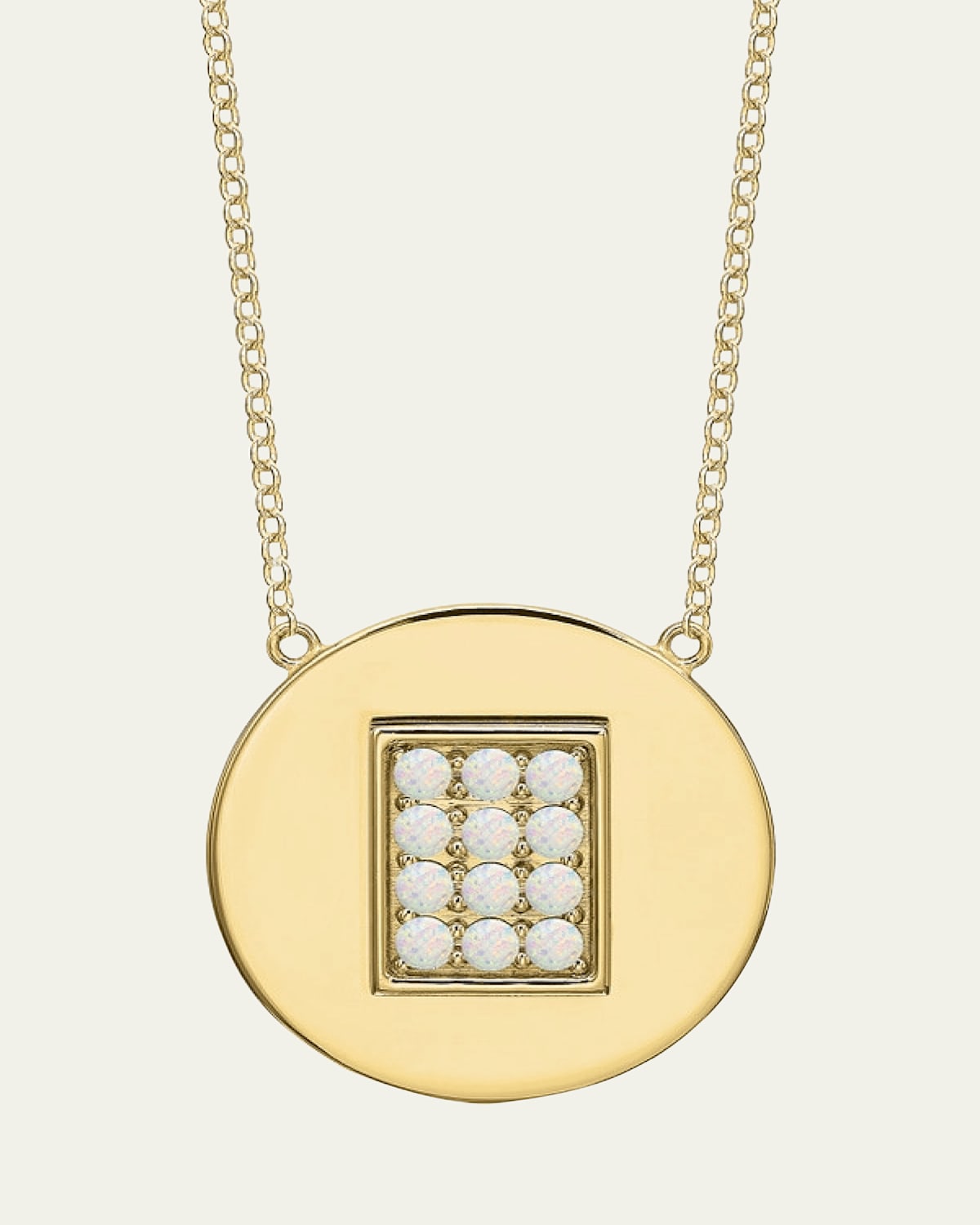 14K Gold Opal Birthstone Necklace