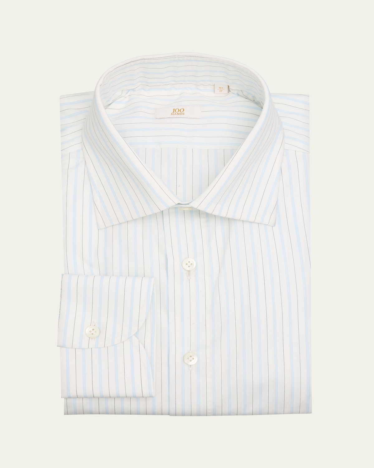 100Hands Men's Cotton Multi-Stripe Dress Shirt