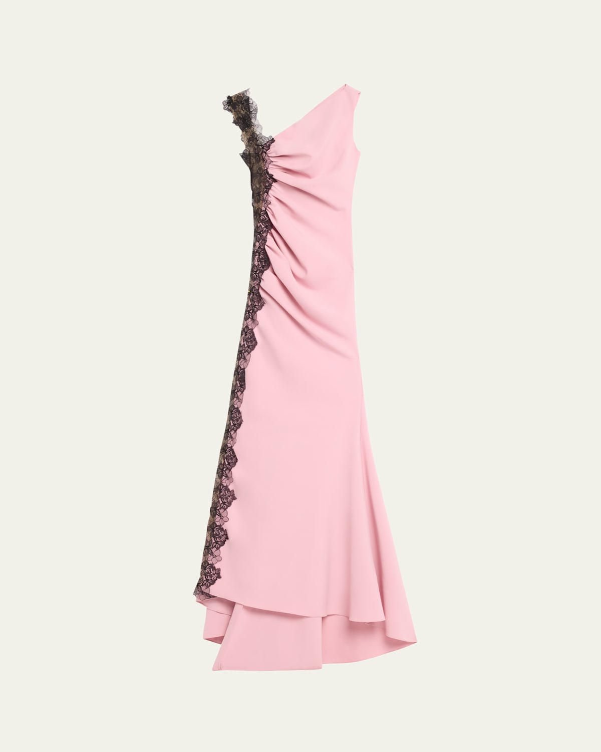Hannah Lace Crepe Trumpet Gown