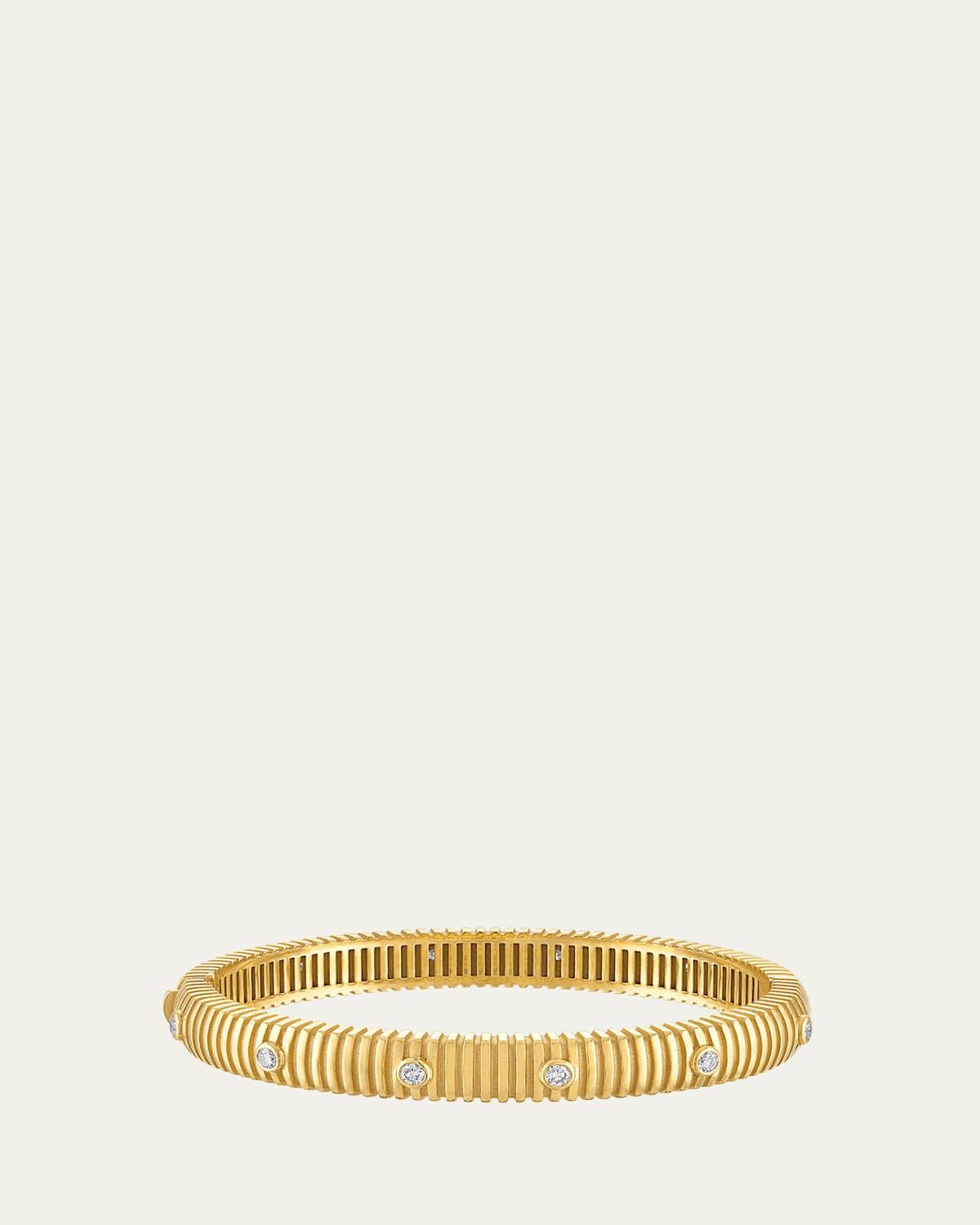 18K Yellow Gold Clio Diamond Bangle Bracelet