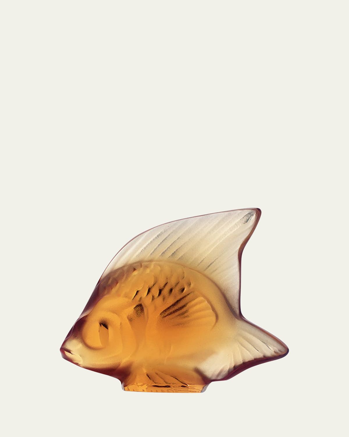 Lalique Amber Angelfish Figurine In Amber